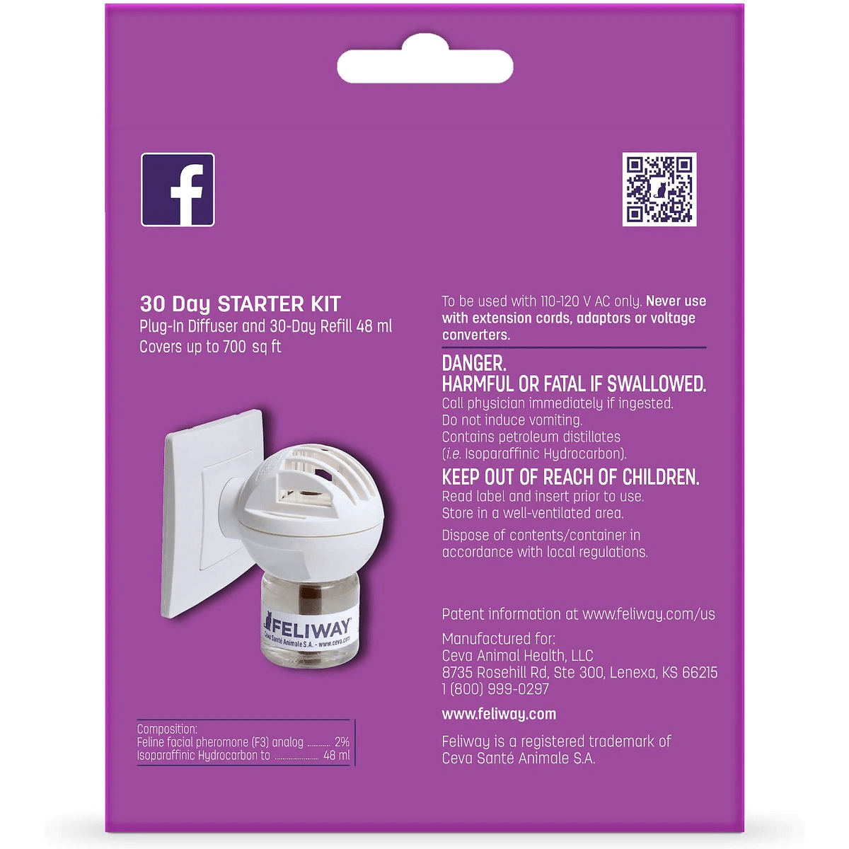 Feliway Classic 30 Day Starter Kit Calming Diffuser for Cats - Default Title - Cat Health Care - Feliway - PetMax Canada