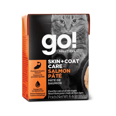 Go! Cat Food Skin & Coat Tetra Pak Salmon Pate - 182g - Canned Cat Food - Go! - PetMax Canada