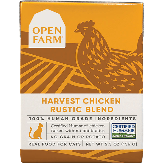 Open Farm Wet Cat Food Harvest Chicken Rustic Blend - 156g - Canned Cat Food - Open Farm - PetMax Canada