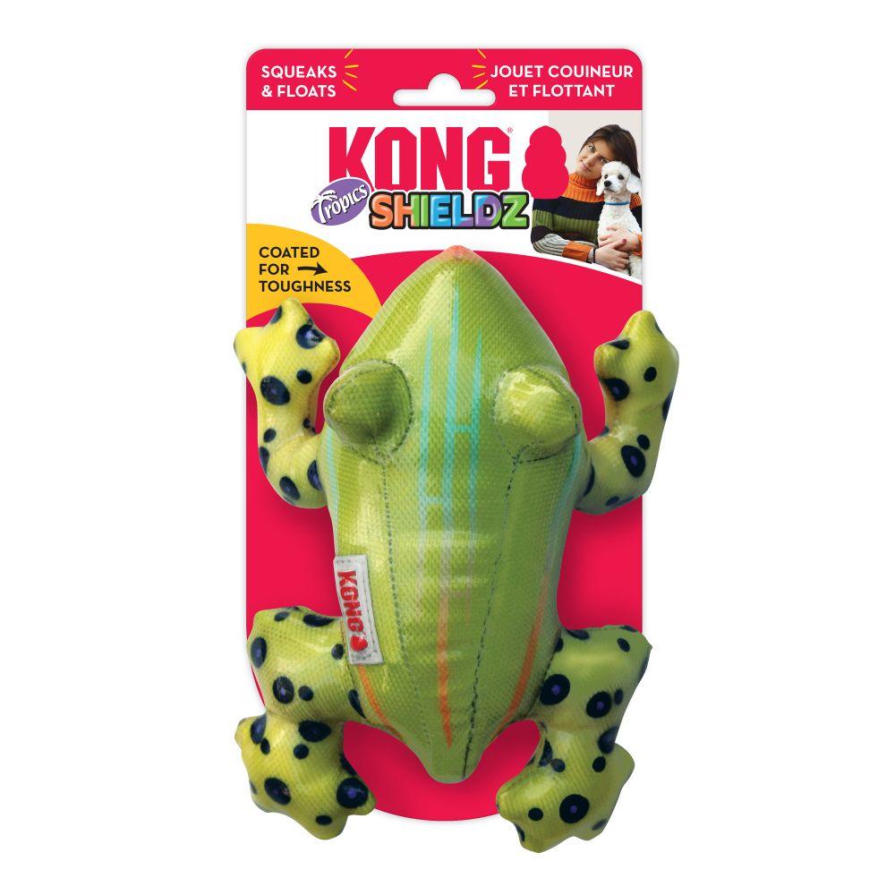Kong Dog Toy Shieldz Tropics Frog - Medium - Dog Toys - Kong - PetMax Canada
