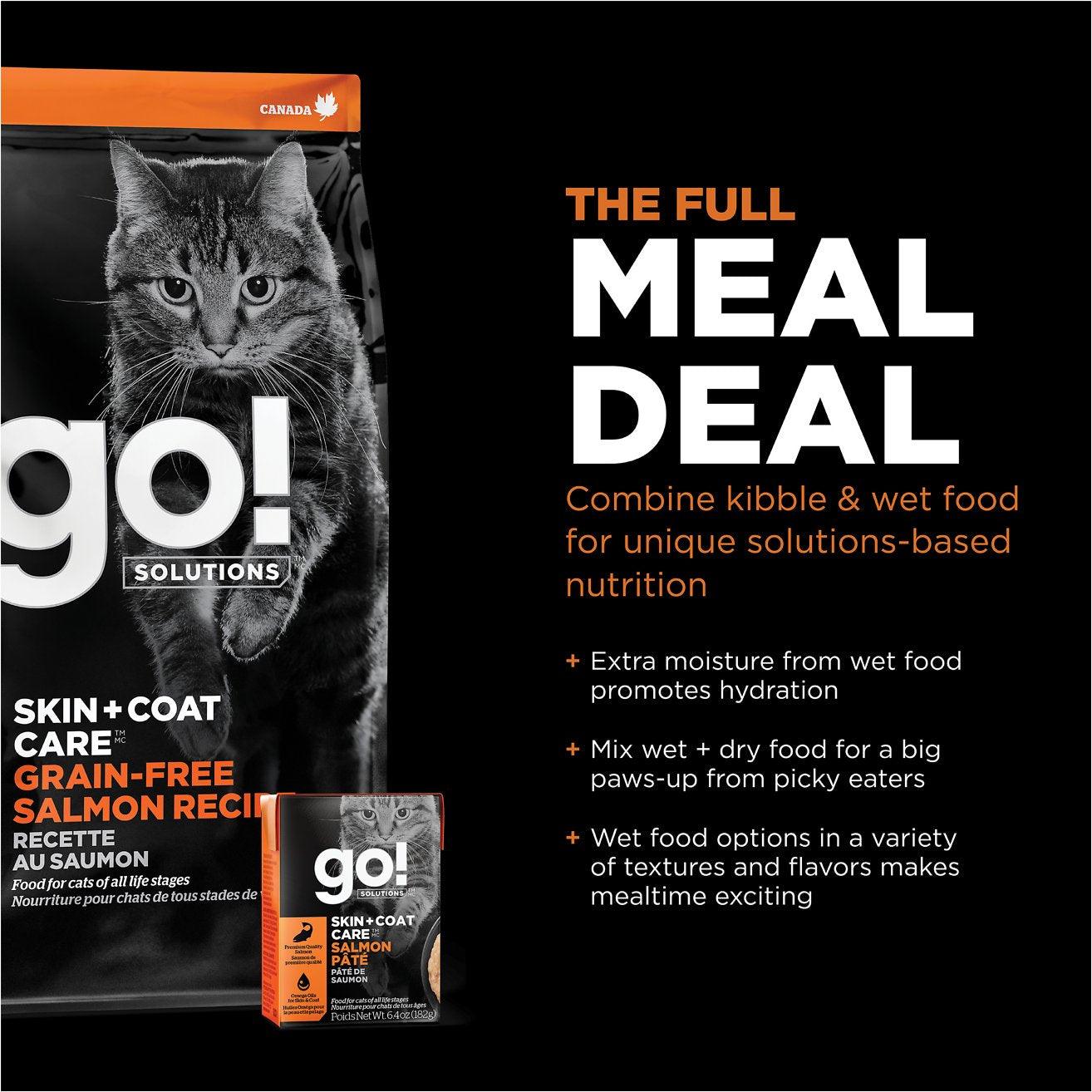 GO! SKIN + COAT CARE Grain Free Salmon Recipe for cats - 1.36 Kg - Cat Food - Go! - PetMax Canada