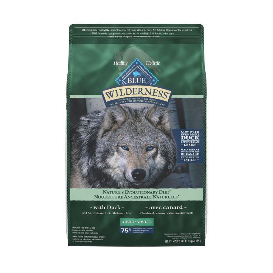 Blue Buffalo Wilderness With Healthy Grains Duck Adult Dry Dog Food - 10.9 Kg - Dog Food - Blue Buffalo - PetMax Canada