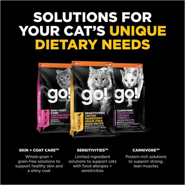 GO! SENSITIVITIES Limited Ingredient Grain Free Duck for cats - 1.360Kg - Cat Food - Go! - PetMax Canada