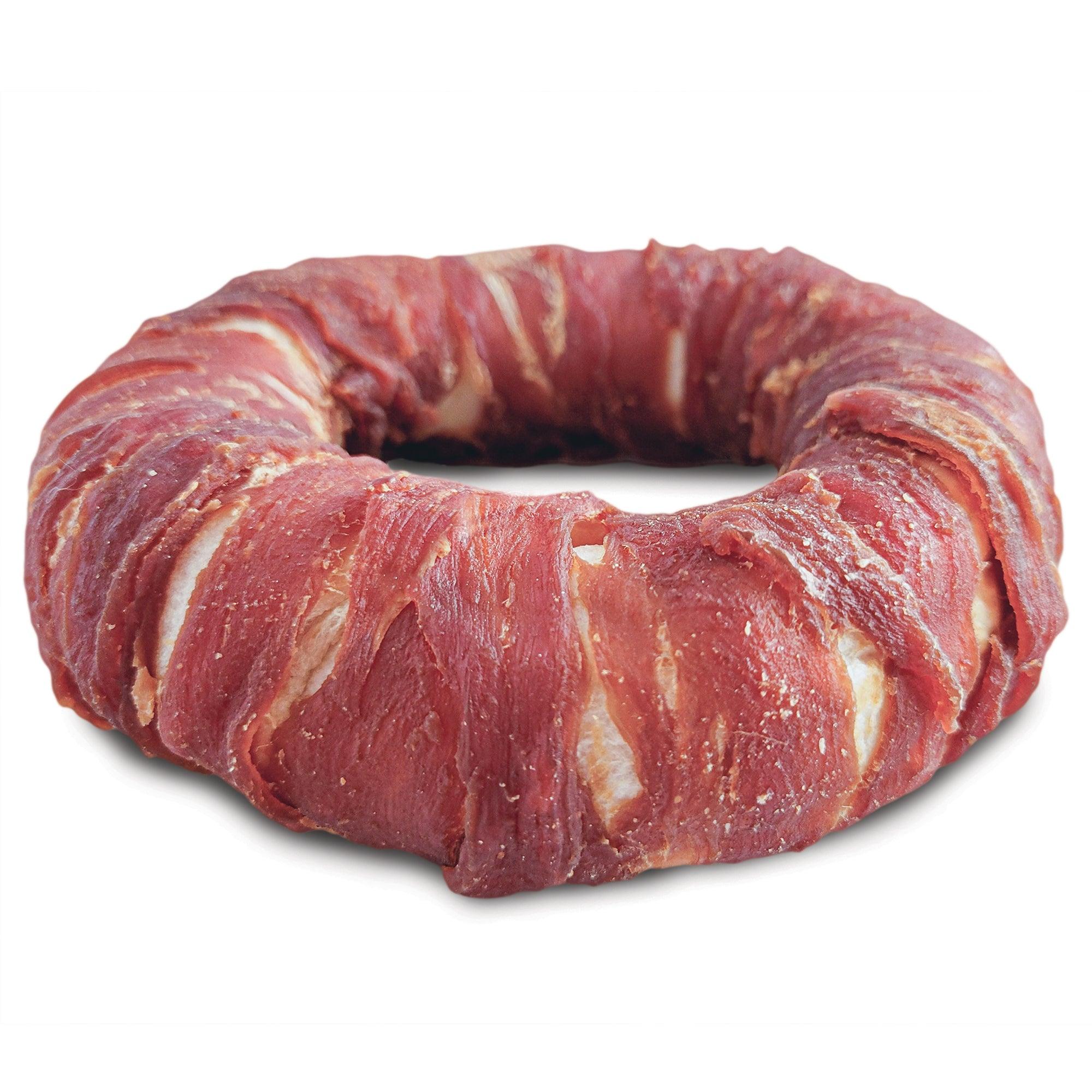 Dogit Snack Bar Dog Treats Duck Rawhide Donut - Small: 8cm / 2 Pack - Dog Treats - Dogit - PetMax Canada