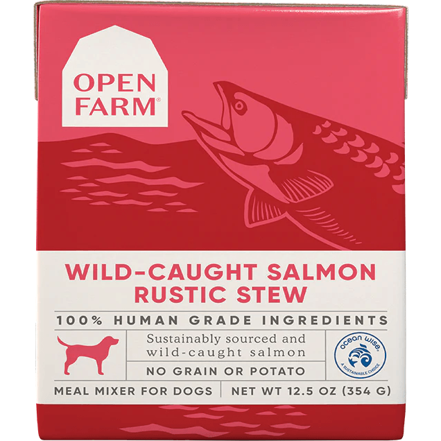 Open Farm Wet Dog Food Wild Caught Salmon Rustic Stew - 354g - Canned Dog Food - Open Farm - PetMax Canada