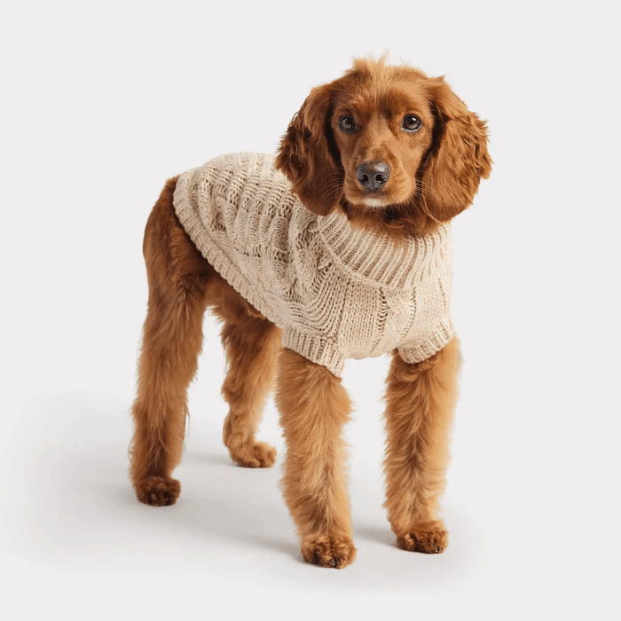 GF Pet Chalet Sweater Oatmeal For Dogs - XX-Small - Sweaters - GF Pet - PetMax Canada