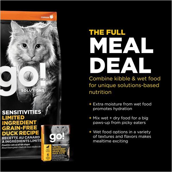 GO! SENSITIVITIES Limited Ingredient Grain Free Duck for cats - 1.360Kg - Cat Food - Go! - PetMax Canada