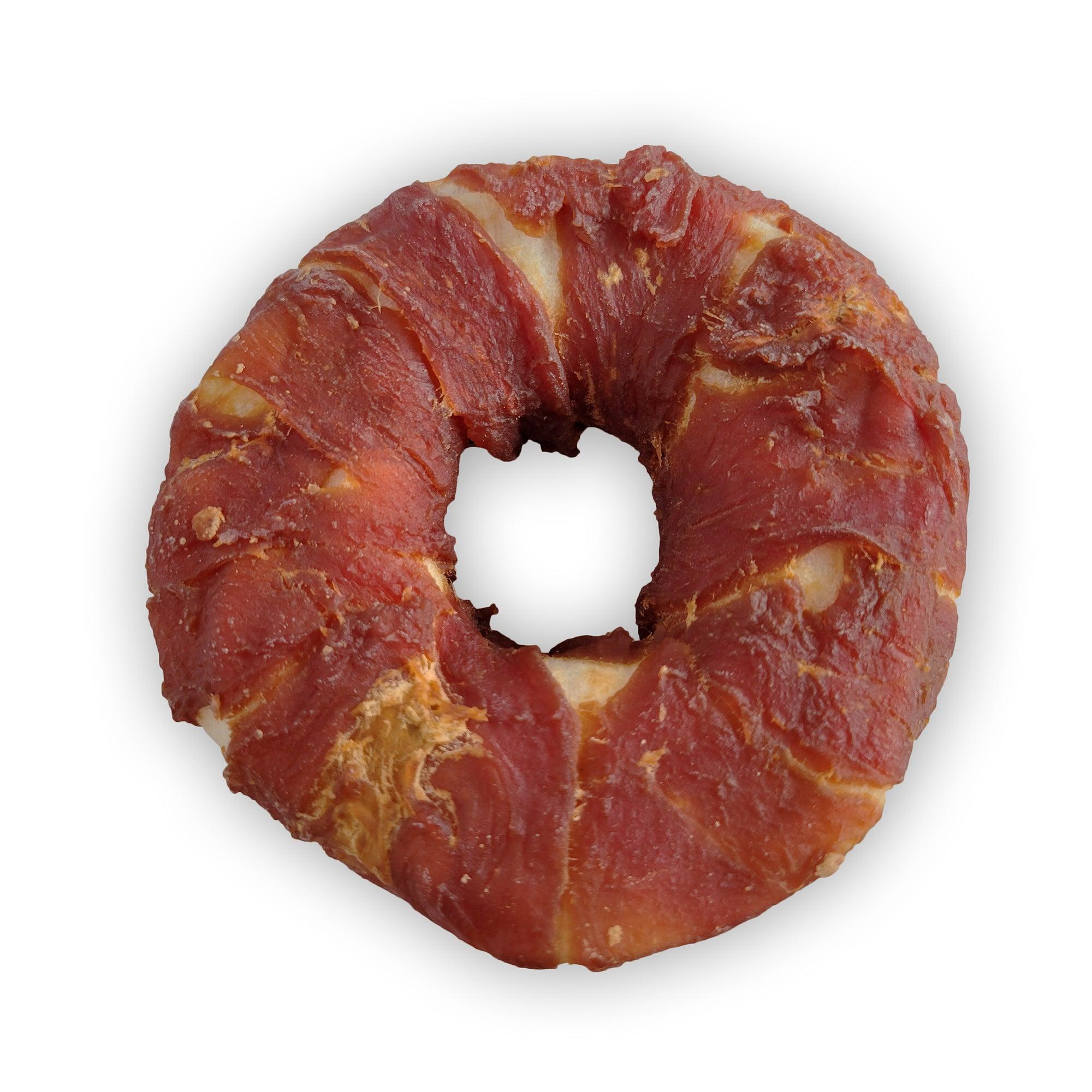 Dogit Snack Bar Dog Treats Duck Rawhide Donut - Small: 8cm / 2 Pack - Dog Treats - Dogit - PetMax Canada