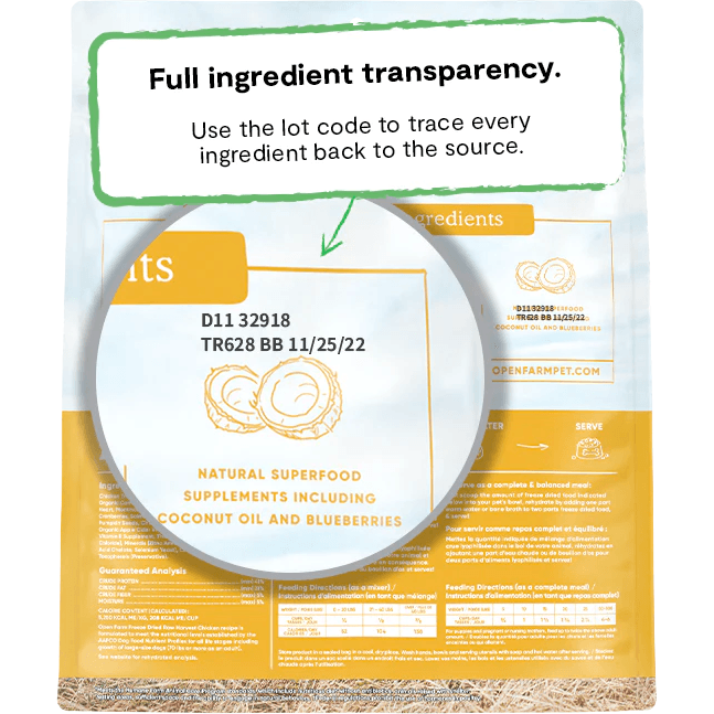 Open Farm Dog Food Harvest Chicken Freeze Dried Raw - 99g - Dog Food - Open Farm - PetMax Canada