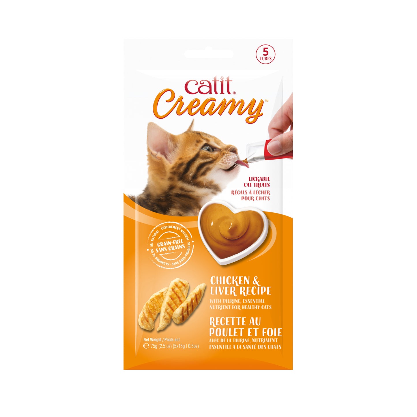 CatIt Creamy Lickable Treats Chicken & Liver 5 Pack Cat Treats 5 Pack | PetMax Canada