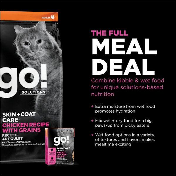 Go! Cat Food Skin & Coat Tetra Pak Chicken Minced - 182g - Canned Cat Food - Go! - PetMax Canada