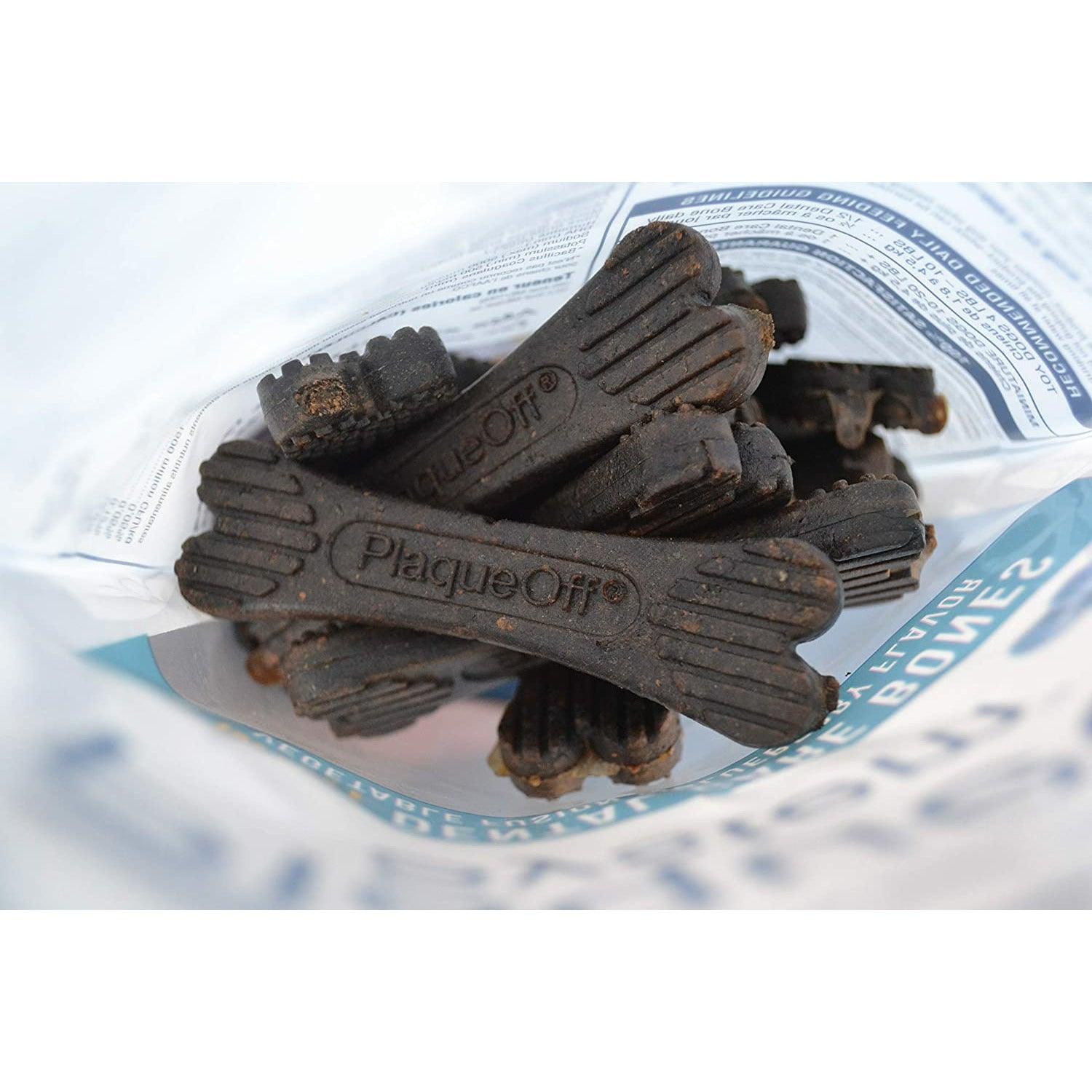 Plaque Off System Dental Vegetable & Blueberry Bones Mini - 340g - Dog Treats - PlaqueOff - PetMax Canada