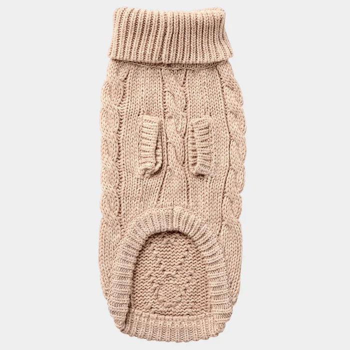 GF Pet Chalet Sweater Oatmeal For Dogs - XX-Small - Sweaters - GF Pet - PetMax Canada