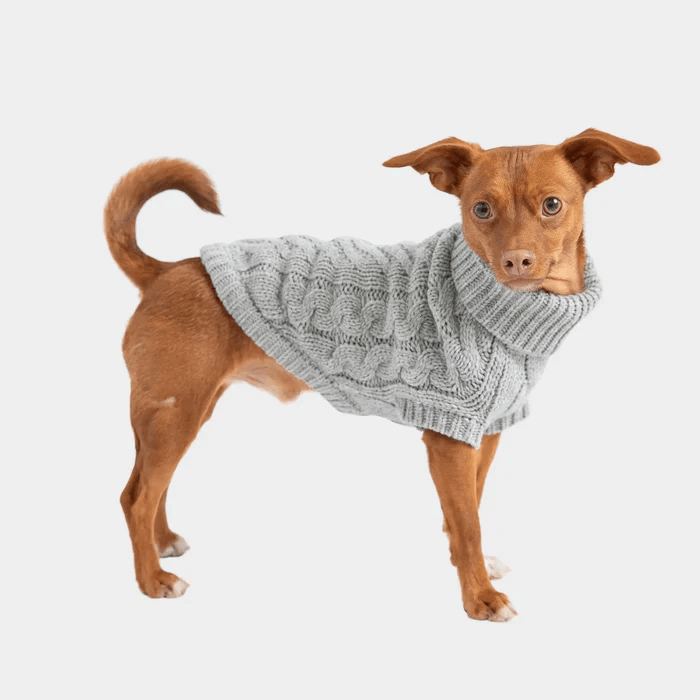 GF Pet Chalet Sweater Grey For Dogs - XX-Small - Sweaters - GF Pet - PetMax Canada