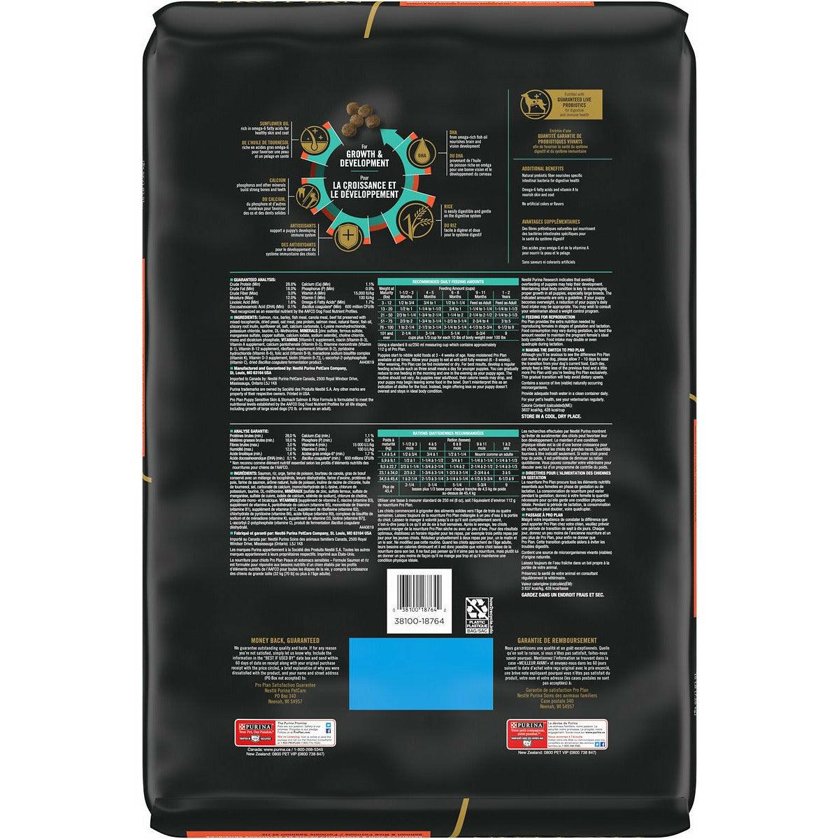 Purina Pro Plan Sensitive Skin & Stomach Salmon & Rice Formula Puppy Food - 1.8 Kg - Dog Food - Purina Pro Plan - PetMax Canada