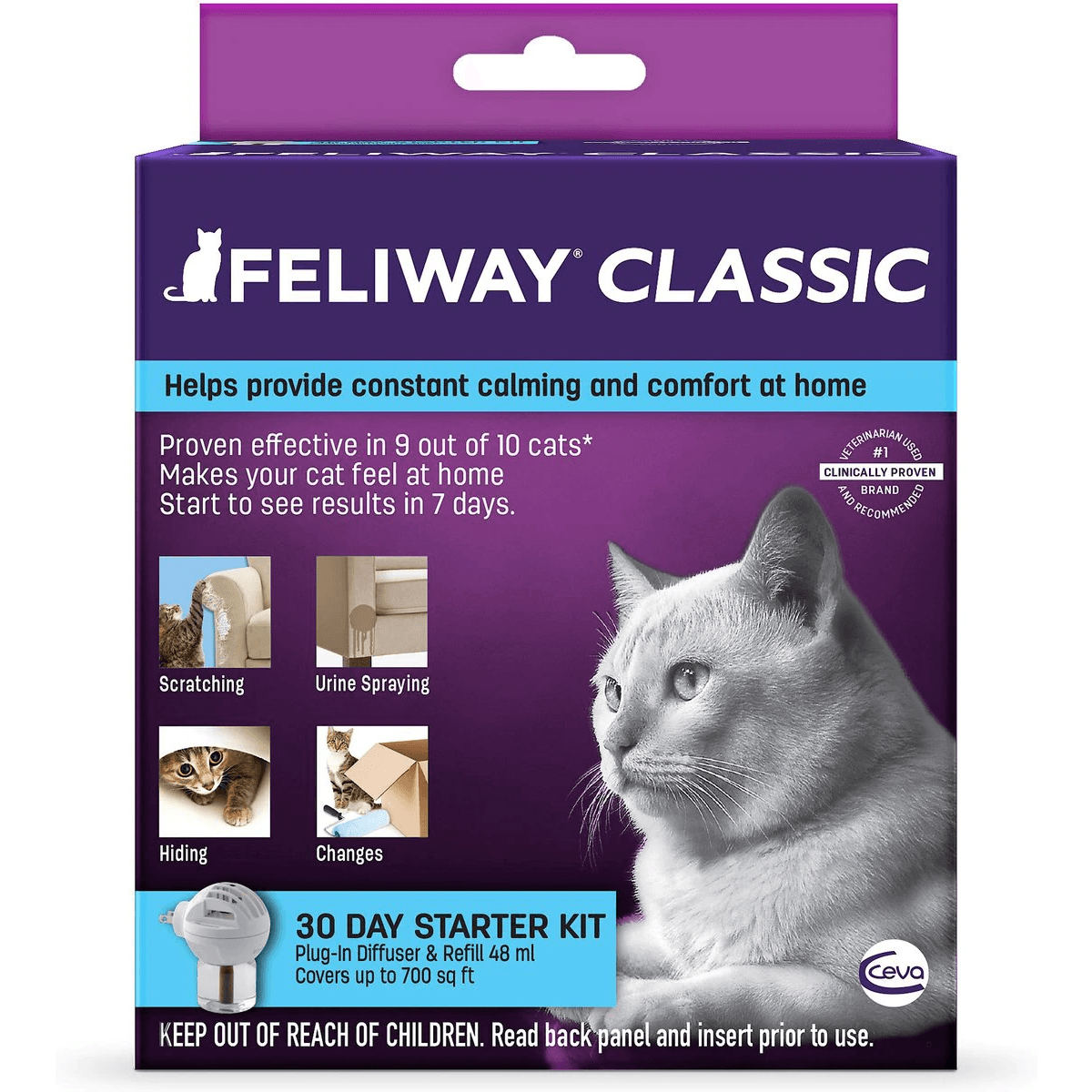 Feliway Classic 30 Day Starter Kit Calming Diffuser for Cats - Default Title - Cat Health Care - Feliway - PetMax Canada
