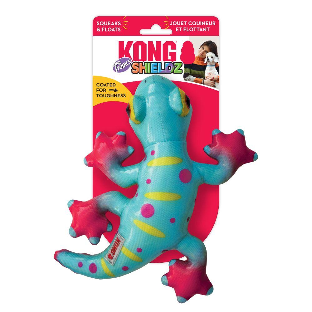 Kong Dog Toy Shieldz Tropics Gecko - Medium - Dog Toys - Kong - PetMax Canada