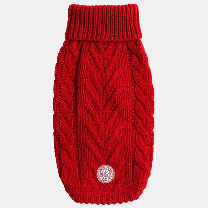 GF Pet Chalet Sweater Red For Dogs - XX-Small - Sweaters - GF Pet - PetMax Canada