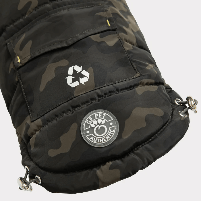 GF Pet Recycled Parka Camouflage For Dogs - X-Small - Coats - GF Pet - PetMax Canada