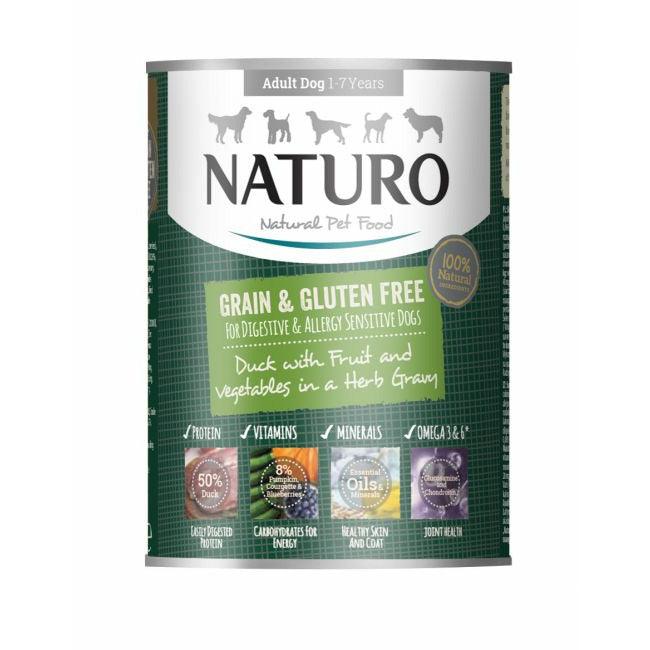 Naturo Canine Adult Canned Dog Food Duck With Fruit & Vegetables - 390g - Canned Dog Food - Naturo - PetMax Canada