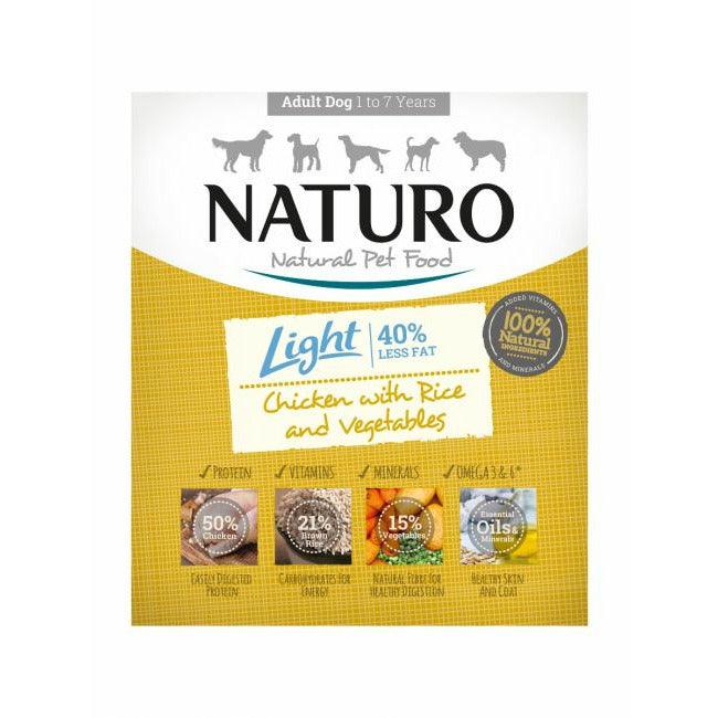 Naturo Canine Tray Wet Dog Food Light Chicken & Rice With Vegetables - 400g - Canned Dog Food - Naturo - PetMax Canada