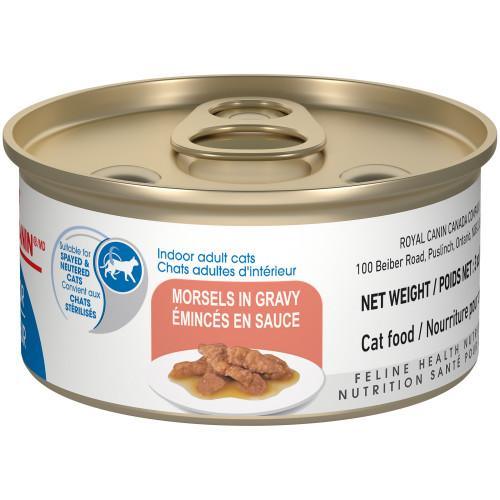 Royal Canin Canned Cat Food Adult Indoor Morsels in Gravy - 85g - Canned Cat Food - Royal Canin - PetMax Canada