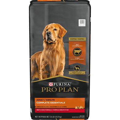 Purina Pro Plan Adult Complete Essentials Shredded Blend Beef Rice Dry Dog Food