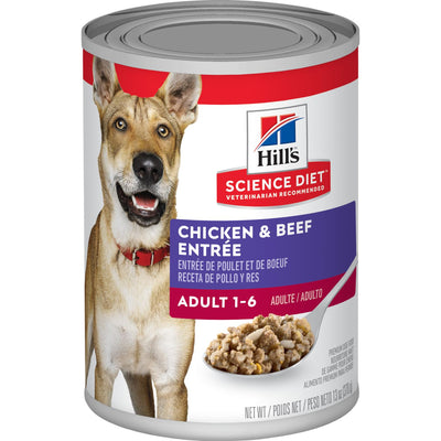 Hill's Science Diet Adult Chicken & Beef Entrée dog food  Canned Dog Food  | PetMax Canada