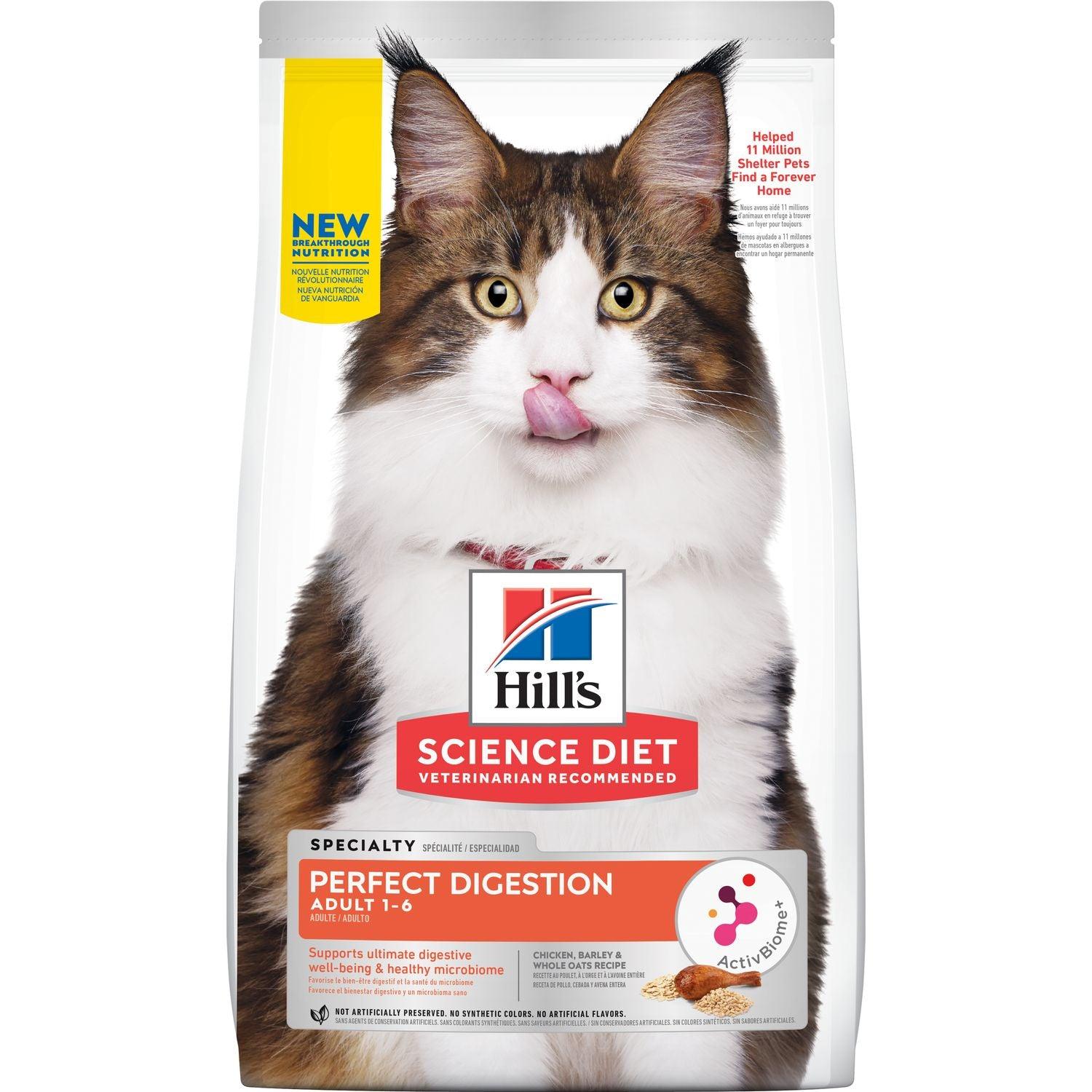 Hill's Science Diet Adult Perfect Digestion Chicken Cat Food - 1.59 Kg - Cat Food - Hill's Science Diet - PetMax Canada