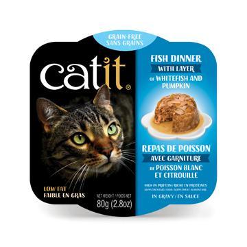 CatIt Wet Cat Food Fish Dinner With Whitefish & Pumpkin - 80g - Canned Cat Food - Catit - PetMax Canada