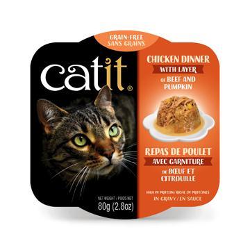 CatIt Wet Cat Food Chicken Dinner With Beef & Pumpkin - 80g - Canned Cat Food - Catit - PetMax Canada