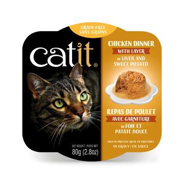 CatIt Wet Cat Food Chicken Dinner With Liver & Sweet Potato - 80g - Canned Cat Food - Catit - PetMax Canada