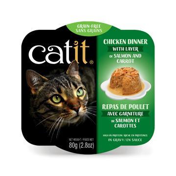 CatIt Wet Cat Food Chicken Dinner With Salmon & Carrot - 80g - Canned Cat Food - Catit - PetMax Canada