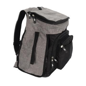 DogIt Explorer Soft Backpack Grey & Black - 12" x 8" x 15" - Soft-Sided Crates - Dogit - PetMax Canada