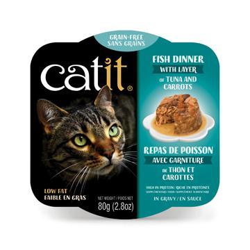CatIt Wet Cat Food Fish Dinner With Tuna & Carrot - 80g - Canned Cat Food - Catit - PetMax Canada