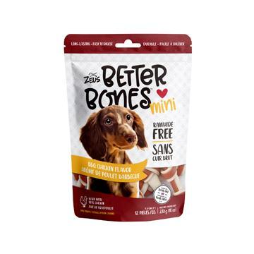 Zeus Better Bones Chicken Bone BBQ - 12 Pack - Dog Treats - Zeus - PetMax Canada