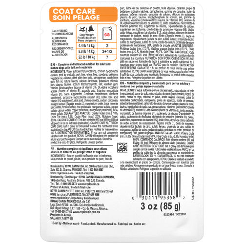 Royal Canin Wet Dog Food Pouch All Breed Sizes Coat Care Loaf In Gravy Canned Dog Food | PetMax Canada