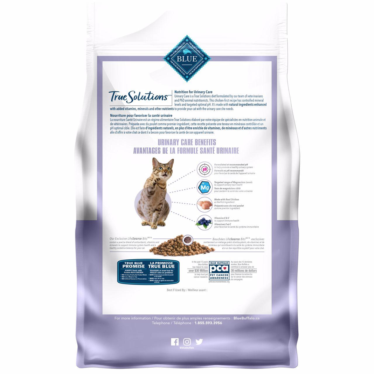 Blue True Solutions Cat Food Urinary Care - 2.7 Kg - Cat Food - Blue Buffalo - PetMax Canada