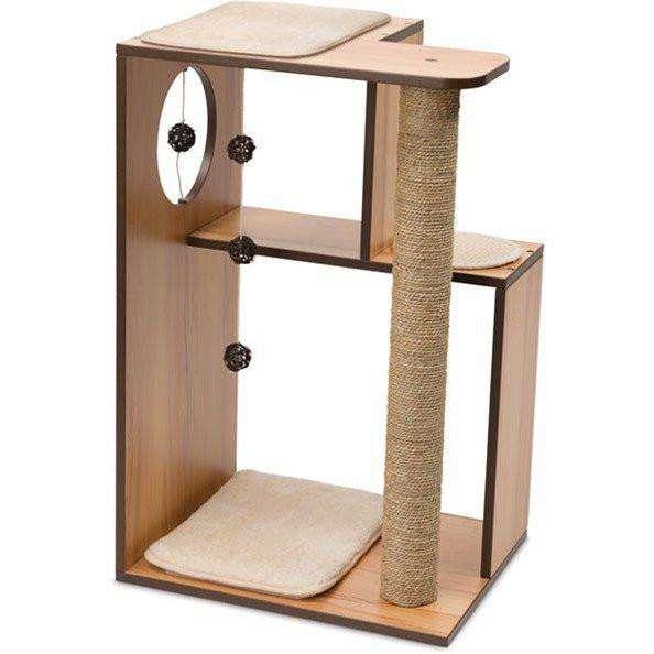 Vesper Cat V-Box Large Walnut  Cat Scratching Posts  | PetMax Canada