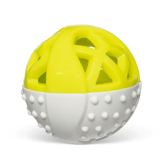 Totally Pooched Catch N Squeak Rubber Ball Green - 3.5" - Dog Toys - Messy Mutt - PetMax Canada