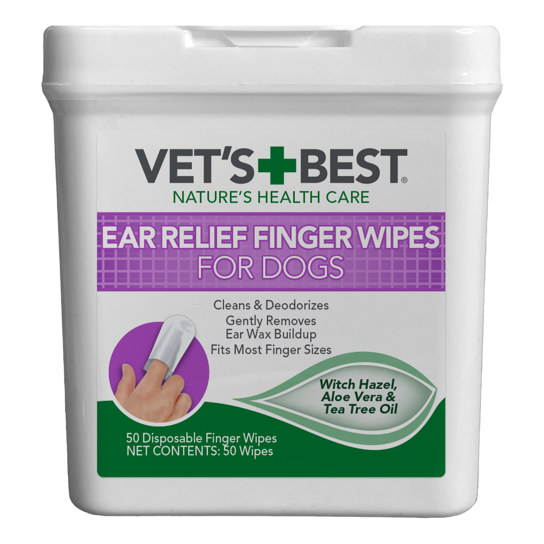 Vets Best Ear Relief Finger Wipes for Dogs