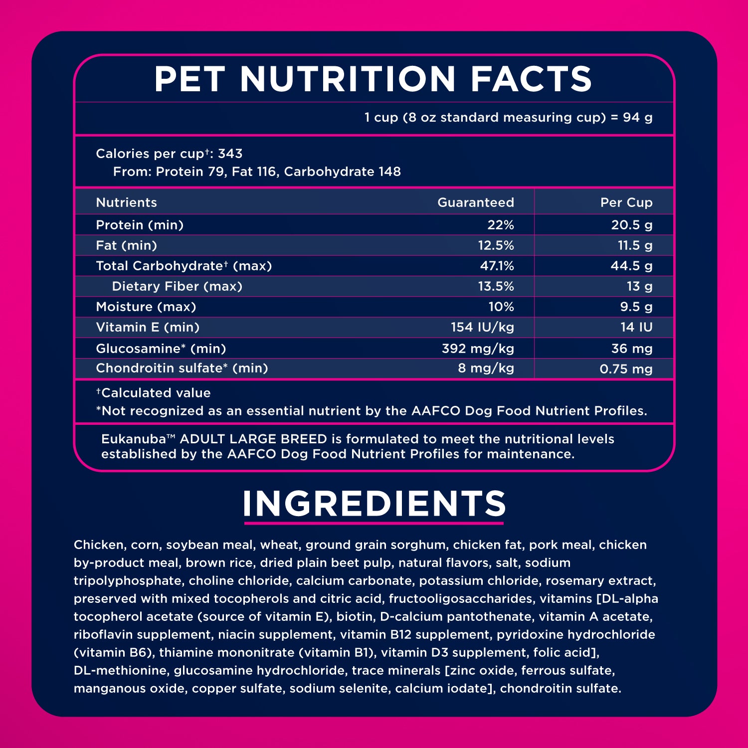 Eukanuba Nourriture pour chien adulte grande race
