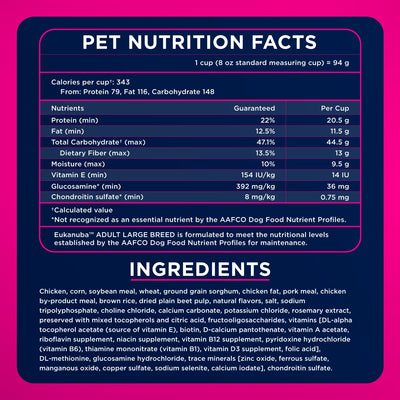 Eukanuba Nourriture pour chien adulte grande race
