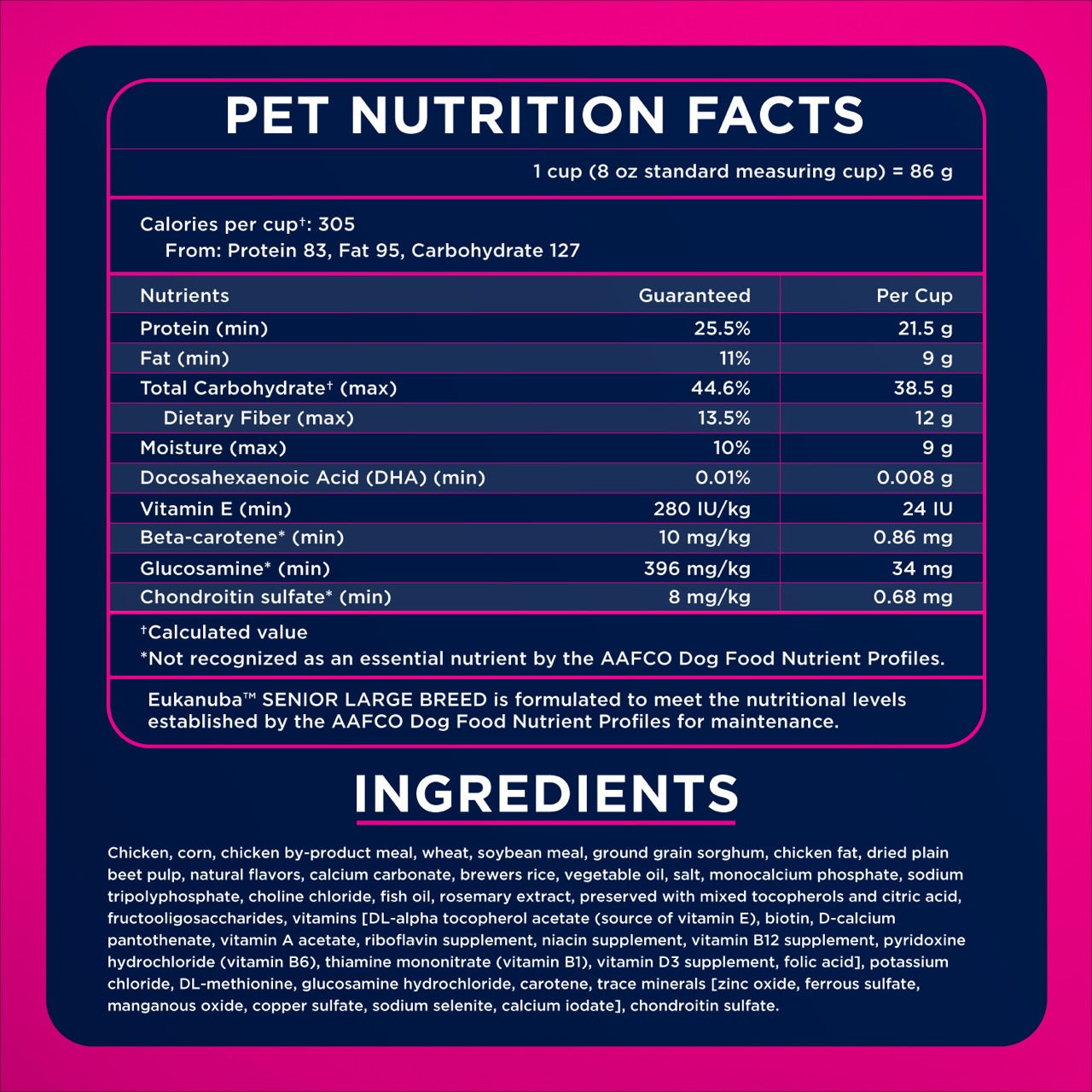 Eukanuba Dog Food Senior Large Breed