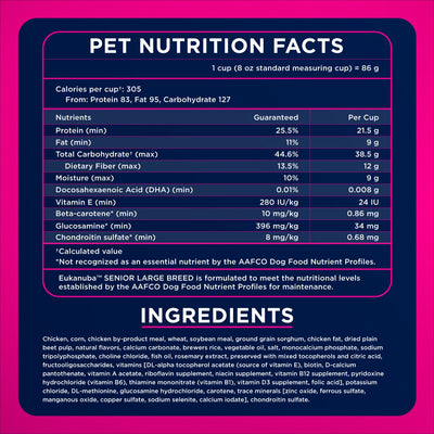 Eukanuba Dog Food Senior Large Breed