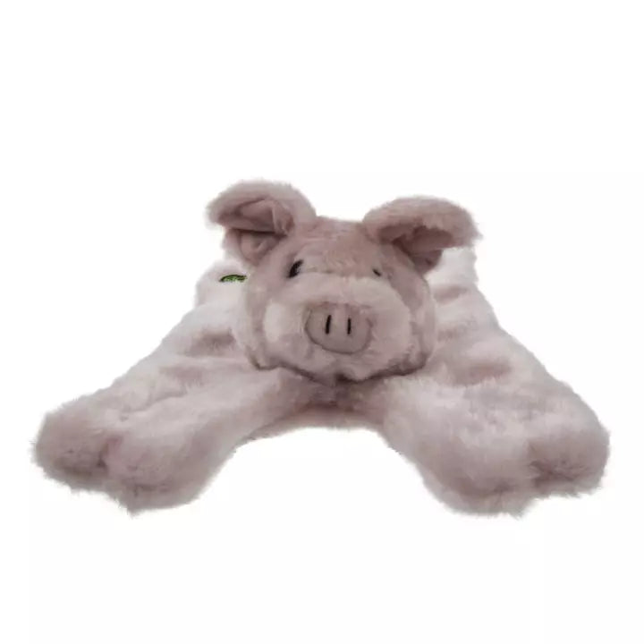 goDog Flatties Chew Guard Barnyard Buddie Pig Dog Toy - Dog Toys - goDog - PetMax Canada