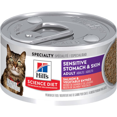 Hill's Science Diet Sensitive Stomach & Skin Salmon & Vegetable Entrée Cat Food