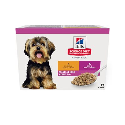 Hill's Science Diet Adult Small & Mini Chicken & Beef Variety Pack Wet Dog Food
