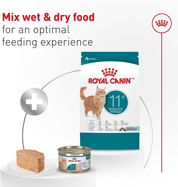 Royal Canin Feline Health Nutrition Aging 11+ Ultra Soft Mousse In Sauce Wet Canned Cat Food