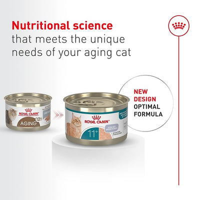 Royal Canin Feline Health Nutrition Aging 11+ Ultra Soft Mousse In Sauce Wet Canned Cat Food